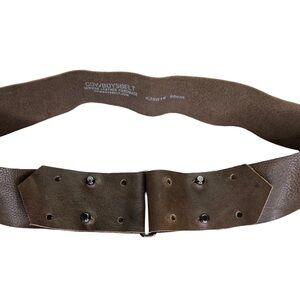 Cowboys Belt Brown Leather Knob & Post Closure Handmade